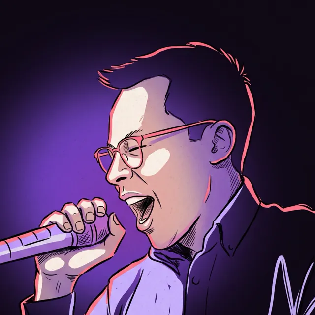 Illustrated portrait of Karalo's creator
